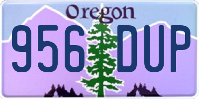 OR license plate 956DUP