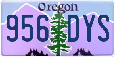 OR license plate 956DYS