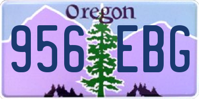 OR license plate 956EBG