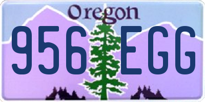 OR license plate 956EGG