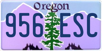 OR license plate 956ESC