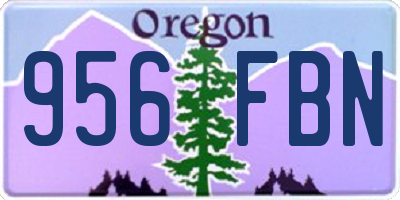 OR license plate 956FBN