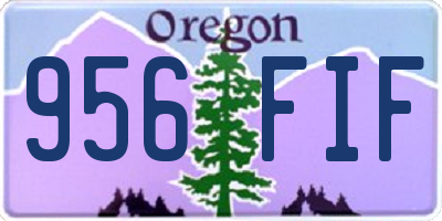 OR license plate 956FIF