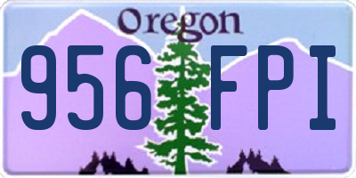 OR license plate 956FPI