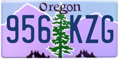 OR license plate 956KZG