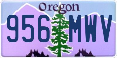 OR license plate 956MWV