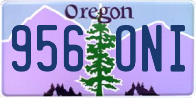 OR license plate 956ONI
