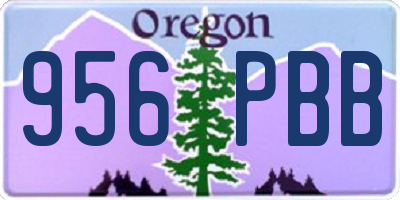 OR license plate 956PBB