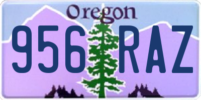 OR license plate 956RAZ