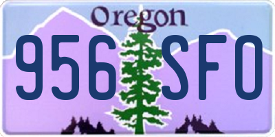OR license plate 956SFO