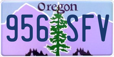 OR license plate 956SFV
