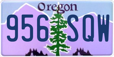 OR license plate 956SQW