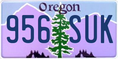 OR license plate 956SUK