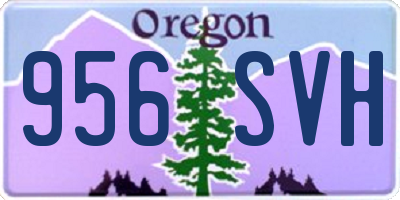 OR license plate 956SVH