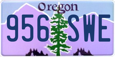 OR license plate 956SWE