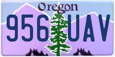 OR license plate 956UAV