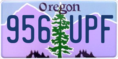 OR license plate 956UPF