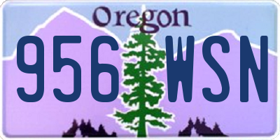 OR license plate 956WSN