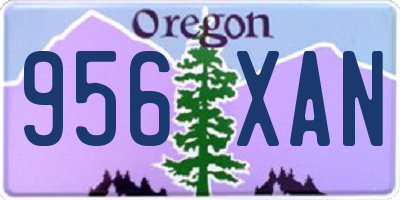 OR license plate 956XAN