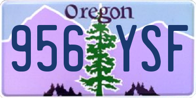 OR license plate 956YSF