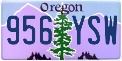 OR license plate 956YSW