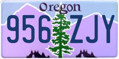 OR license plate 956ZJY