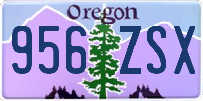 OR license plate 956ZSX
