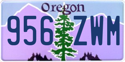 OR license plate 956ZWM