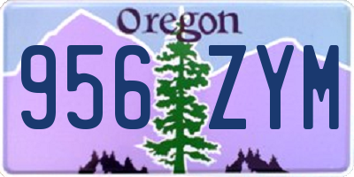OR license plate 956ZYM