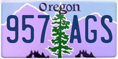 OR license plate 957AGS