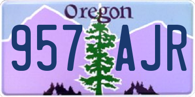 OR license plate 957AJR