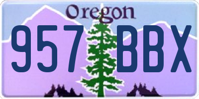OR license plate 957BBX
