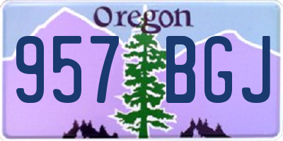 OR license plate 957BGJ
