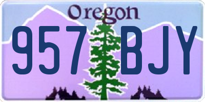 OR license plate 957BJY