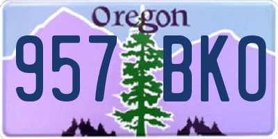 OR license plate 957BKO