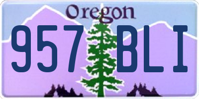 OR license plate 957BLI