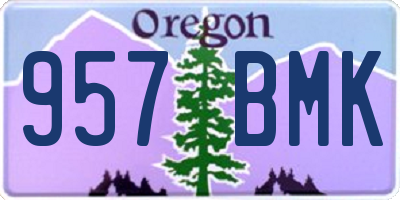 OR license plate 957BMK