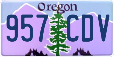 OR license plate 957CDV