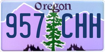 OR license plate 957CHH