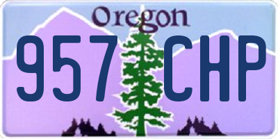OR license plate 957CHP