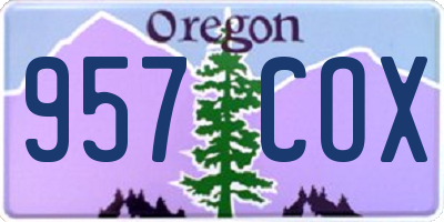OR license plate 957COX