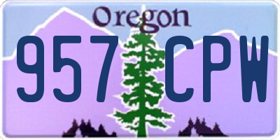 OR license plate 957CPW