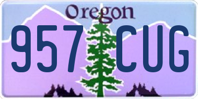 OR license plate 957CUG