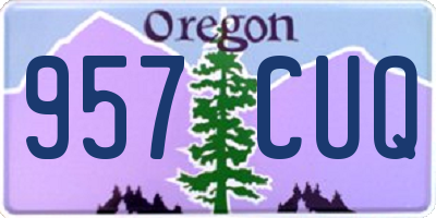 OR license plate 957CUQ