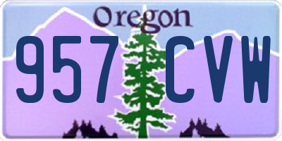 OR license plate 957CVW