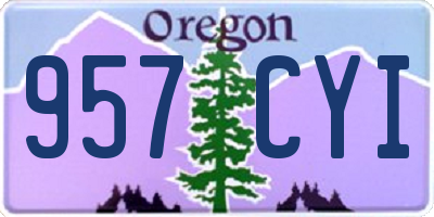 OR license plate 957CYI