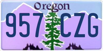 OR license plate 957CZG