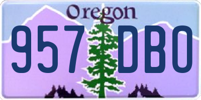 OR license plate 957DBO