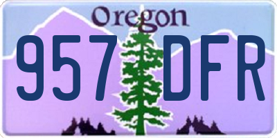 OR license plate 957DFR