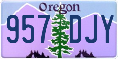 OR license plate 957DJY
